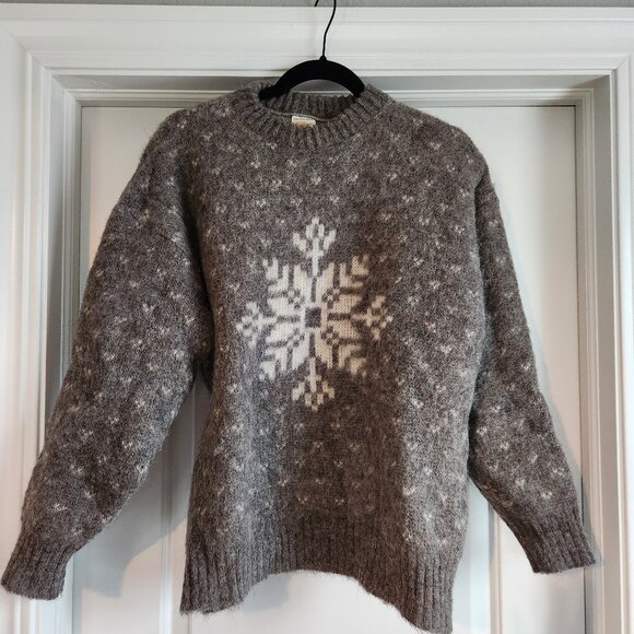 VINTAGE Ice Knit Snowflake Sweater - Picture 1 of 4